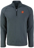 Cutter and Buck Cincinnati Bengals Mens Historic Pehastin Long Sleeve Qtr Zip Pullover