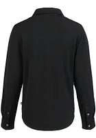 Cutter and Buck Cincinnati Bengals Womens Mono Advantage Soft Pique Long Sleeve Black Dress Shirt