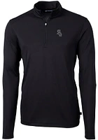 Cutter and Buck Chicago White Sox Mens Virtue Eco Pique Long Sleeve Qtr Zip Pullover