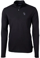 Cutter and Buck Colorado Rockies Mens Virtue Eco Pique Long Sleeve Qtr Zip Pullover
