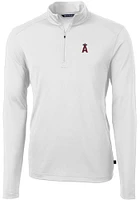 Cutter and Buck Los Angeles Angels Mens Virtue Eco Pique Long Sleeve Qtr Zip Pullover