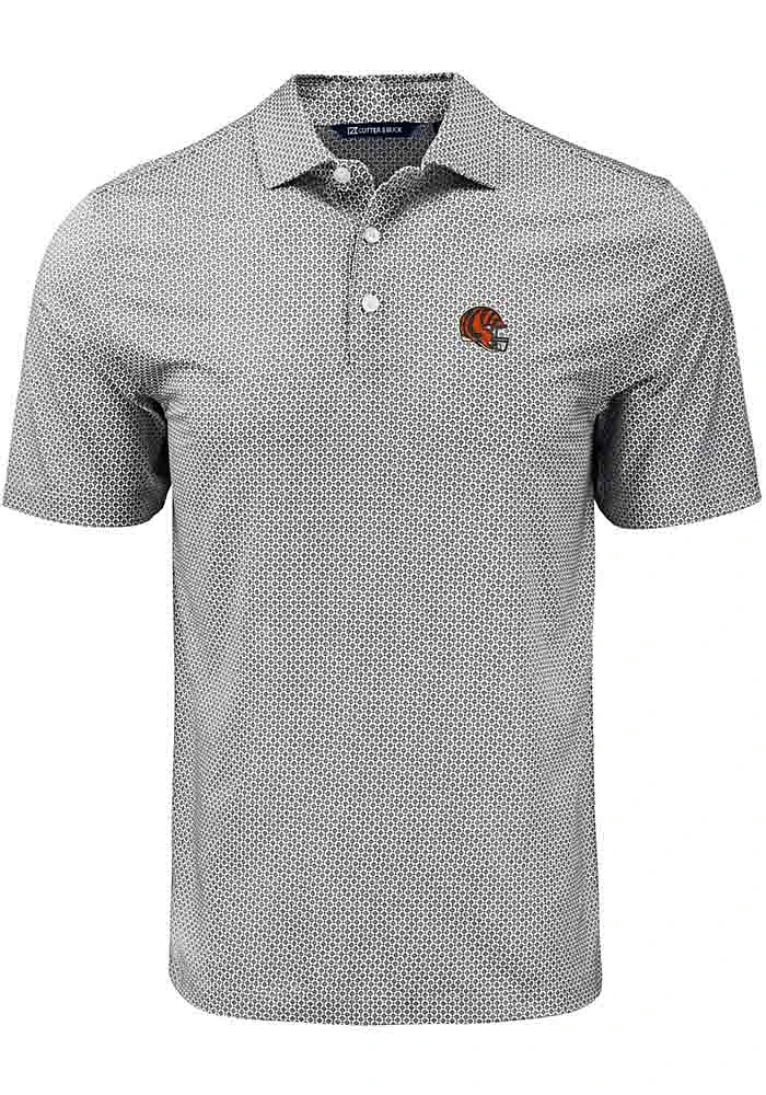 Cutter and Buck Cincinnati Bengals Helmet Pike Diamond Dot Big Tall Polo