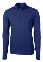 Cutter and Buck Philadelphia Phillies Mens Virtue Eco Pique Long Sleeve Qtr Zip Pullover