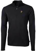 Cutter and Buck Pittsburgh Pirates Mens Virtue Eco Pique Long Sleeve Qtr Zip Pullover