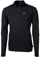 Cutter and Buck San Francisco Giants Mens Virtue Eco Pique Long Sleeve Qtr Zip Pullover