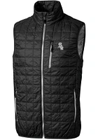 Cutter and Buck Chicago White Sox Mens Black Rainier PrimaLoft Puffer Sleeveless Jacket