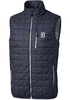 Cutter and Buck Detroit Tigers Mens Charcoal Rainier PrimaLoft Puffer Sleeveless Jacket