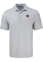 Cutter and Buck Cincinnati Bengals Mens Grey Helmet Pike Diamond Dot Short Sleeve Polo