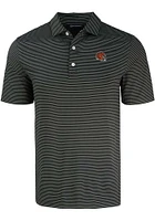 Cutter and Buck Cincinnati Bengals Mens Helmet Forge Eco Fine Line Short Sleeve Polo