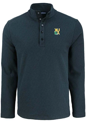 Cutter and Buck Xavier Musketeers Mens Gold Rush Hunts Point Long Sleeve Qtr Zip Pullover