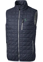 Cutter and Buck Seattle Mariners Mens Charcoal Rainier PrimaLoft Puffer Sleeveless Jacket