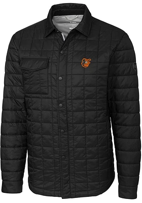 Cutter and Buck Baltimore Orioles Mens Black Rainier PrimaLoft Quilted Outerwear Lined Jacket