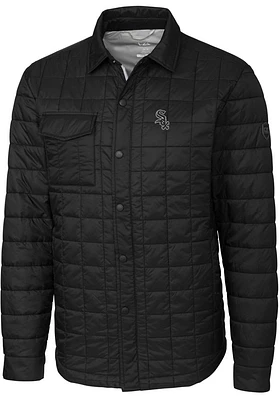 Cutter and Buck Chicago White Sox Mens Black Rainier PrimaLoft Quilted Outerwear Lined Jacket