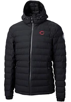 Cutter and Buck Cincinnati Reds Mens Black Mission Ridge Repreve Puffer Filled Jacket