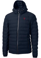 Cutter and Buck Philadelphia Phillies Mens Navy Blue Mission Ridge Repreve Puffer Filled Jacket