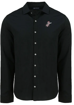 Cutter and Buck Cincinnati Reds Mens  Cooperstown Advantage Soft Pique Long Sleeve Dress Shirt