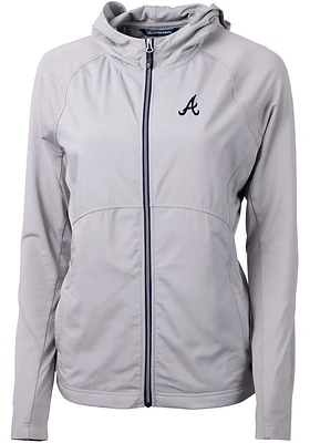 Cutter and Buck Atlanta Braves Womens Adapt Eco Light Weight Jacket
