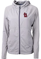 Cutter and Buck St Louis Cardinals Womens Grey Adapt Eco Light Weight Jacket