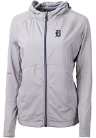 Cutter and Buck Detroit Tigers Womens Grey Adapt Eco Light Weight Jacket