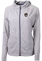 Cutter and Buck Milwaukee Brewers Womens Adapt Eco Light Weight Jacket