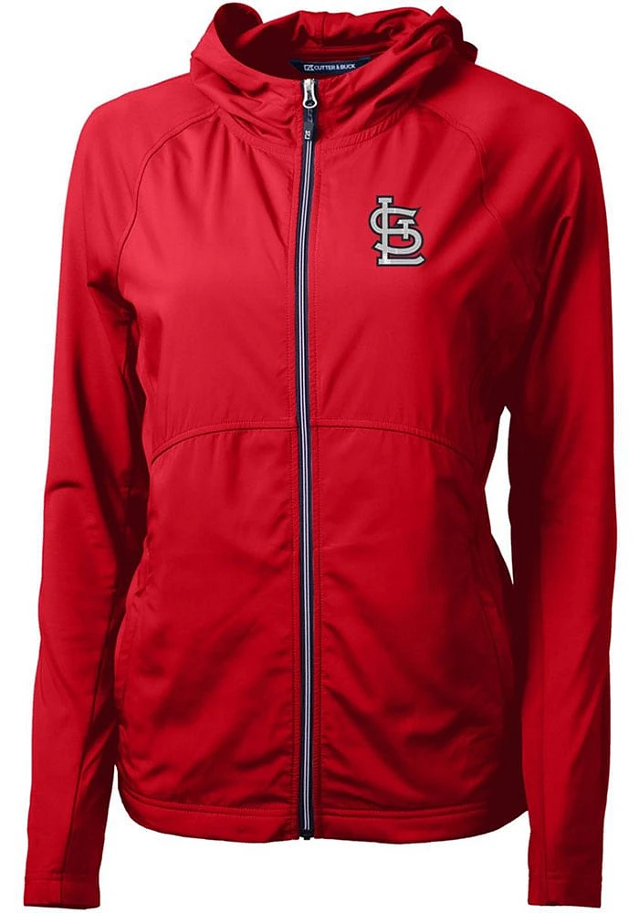 Cutter and Buck St Louis Cardinals Womens Red STL Logo Adapt Eco Light Weight Jacket