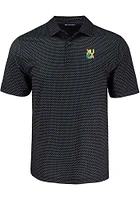 Cutter and Buck Xavier Musketeers Mens Gold Rush Pike Shadow Check Short Sleeve Polo