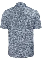 Cutter and Buck Dayton Flyers Mens Navy Blue Vault Pike Flora Short Sleeve Polo