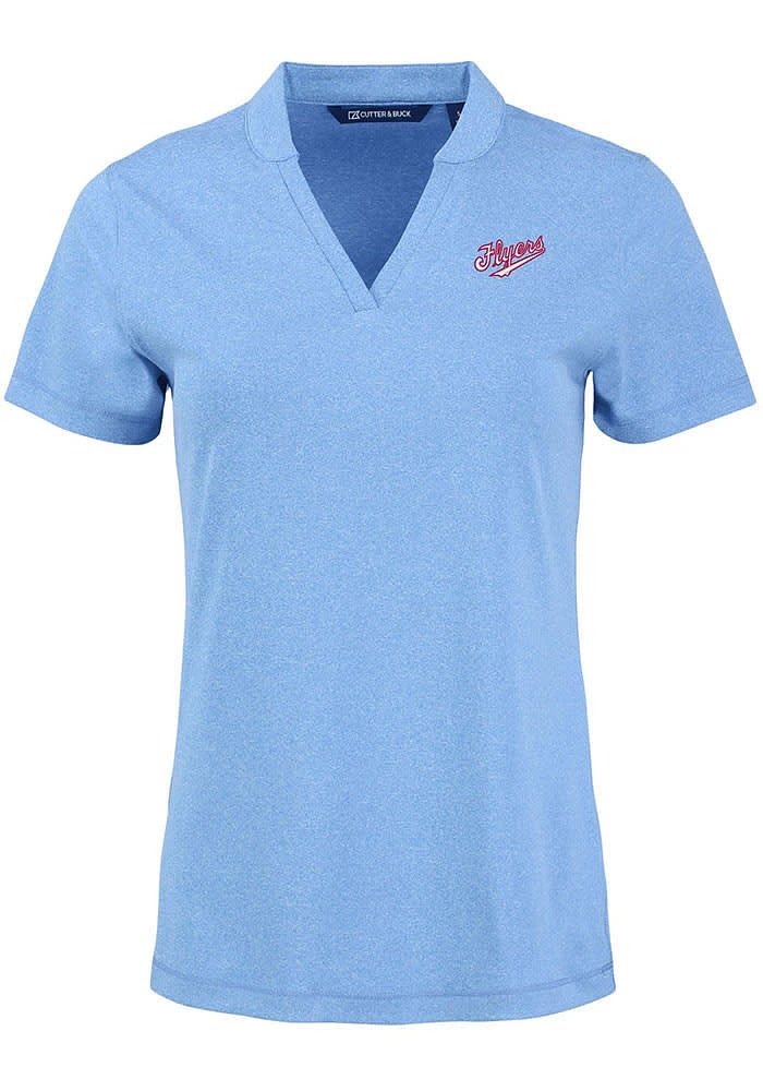 Cutter and Buck Dayton Flyers Womens Blue Vault Forge Short Sleeve T-Shirt