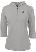 Cutter and Buck Tampa Bay Rays Womens Virtue Eco Pique Hooded Sweatshirt