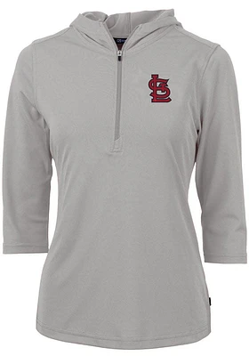 Cutter and Buck St Louis Cardinals Womens Virtue Eco Pique Hooded Sweatshirt