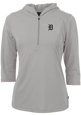 Cutter and Buck Detroit Tigers Womens Virtue Eco Pique Hooded Sweatshirt