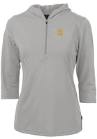 Cutter and Buck San Diego Padres Womens Virtue Eco Pique Hooded Sweatshirt