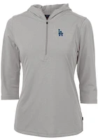 Cutter and Buck Los Angeles Dodgers Womens Virtue Eco Pique Hooded Sweatshirt