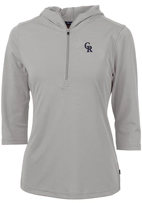 Cutter and Buck Colorado Rockies Womens Virtue Eco Pique Hooded Sweatshirt