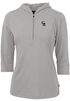 Cutter and Buck Colorado Rockies Womens Virtue Eco Pique Hooded Sweatshirt
