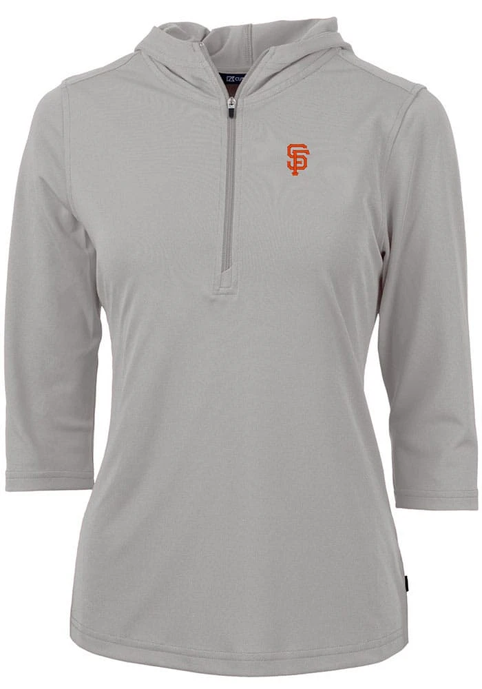 Cutter and Buck San Francisco Giants Womens Virtue Eco Pique Hooded Sweatshirt