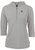 Cutter and Buck Chicago Cubs Womens Virtue Eco Pique Hooded Sweatshirt