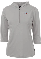 Cutter and Buck Toronto Blue Jays Womens Virtue Eco Pique Hooded Sweatshirt