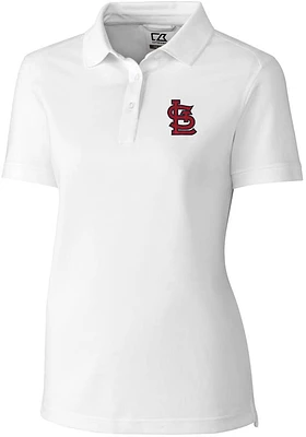 Cutter and Buck St Louis Cardinals Womens Advantage Pique Short Sleeve Polo Shirt