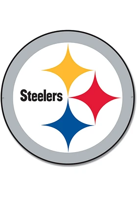 Pittsburgh Steelers 12 Steel Logo Sign - Grey