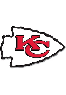 Kansas City Chiefs 12 Steel Logo Sign - Red