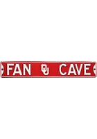 Oklahoma Sooners Fan Cave Street Sign - Crimson