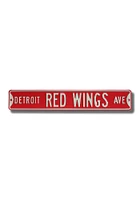 Detroit Red Wings Ave Street Sign - Red