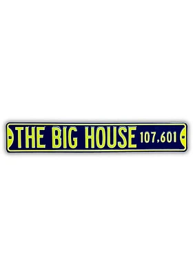 Michigan Wolverines Big House Street Sign - Blue