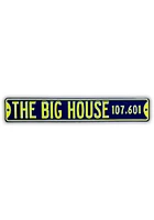 Michigan Wolverines Big House Street Sign - Blue