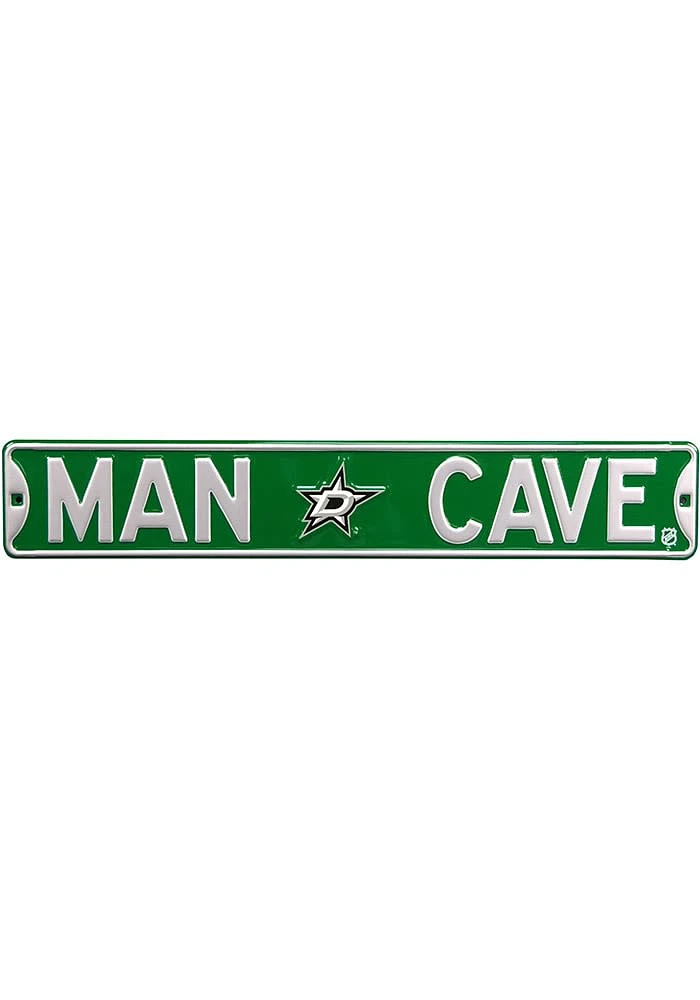 Dallas Stars 6x36 Man Cave Street Sign - Green