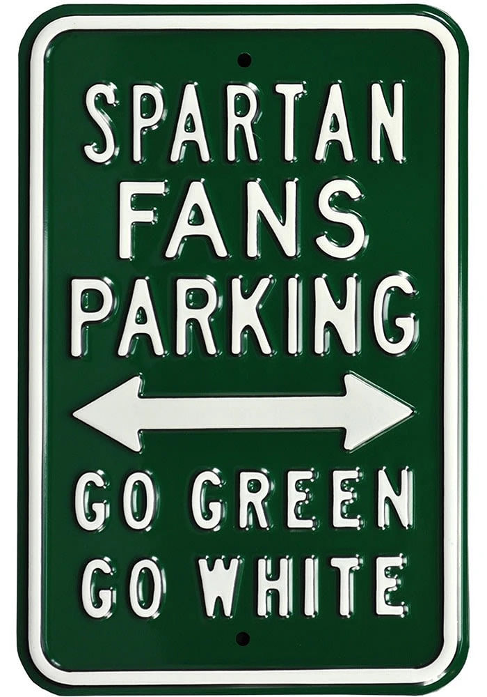 Michigan State Spartans Parking Sign - Green