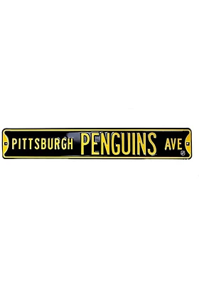 Pittsburgh Penguins Ave Street Sign - Black