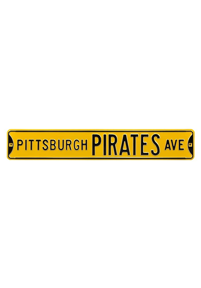 Pittsburgh Pirates Ave Sign - Yellow