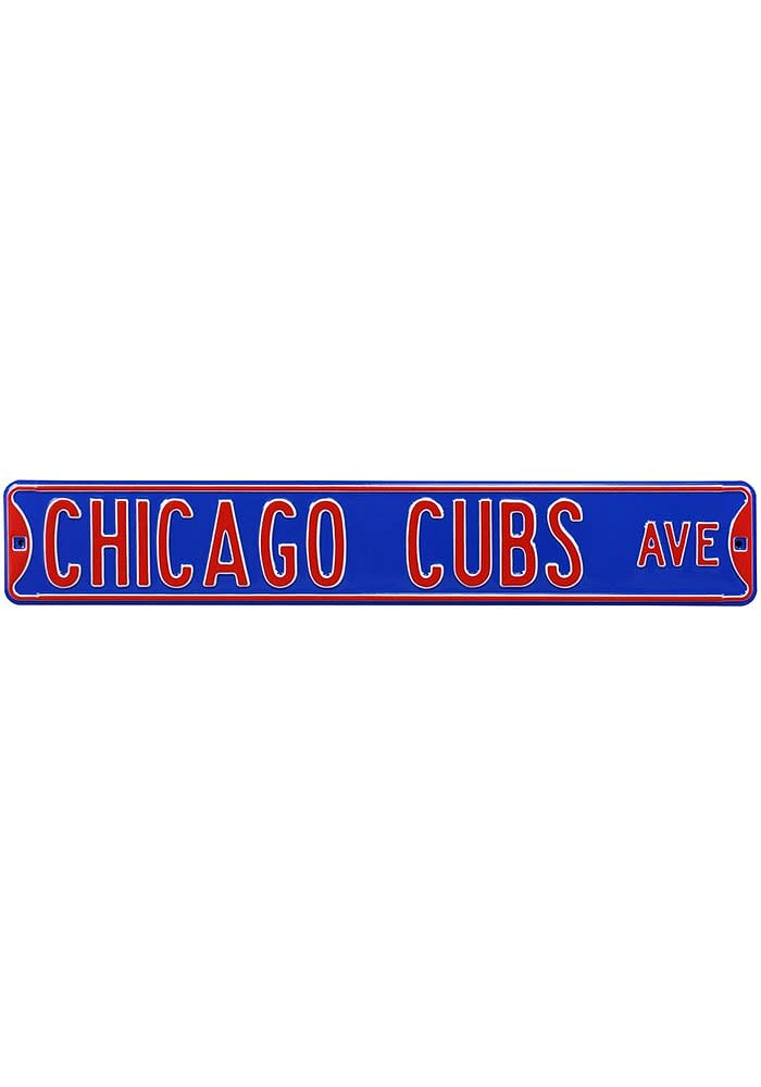 Chicago Cubs Ave Sign - Blue
